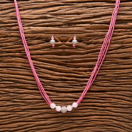 Cubic Zirconia Classic mala necklace With Rhodium Plating