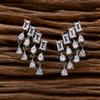 Cubic Zirconia Classic Earring With 2 Tone Black Rhodium Plating