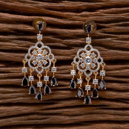 Cubic Zirconia Classic Earring With 2 Tone Plating