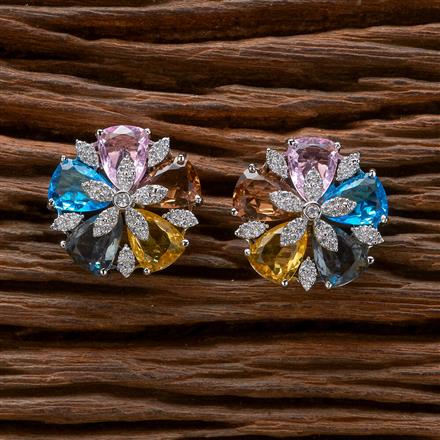 Cubic Zirconia Classic Tops With Rhodium Plating