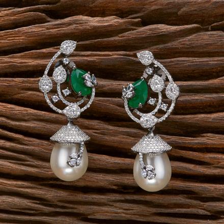 Cubic Zirconia Classic Earring With Black Plating