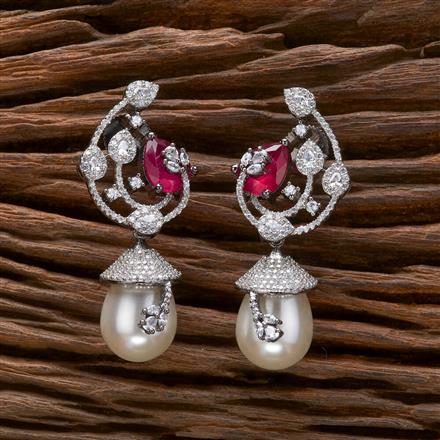 Cubic Zirconia Classic Earring With Black Plating