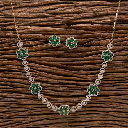 Cubic Zirconia Classic Necklace With 2 Tone Plating