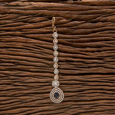 Cubic Zirconia Classic Tikka With 2 Tone Plating