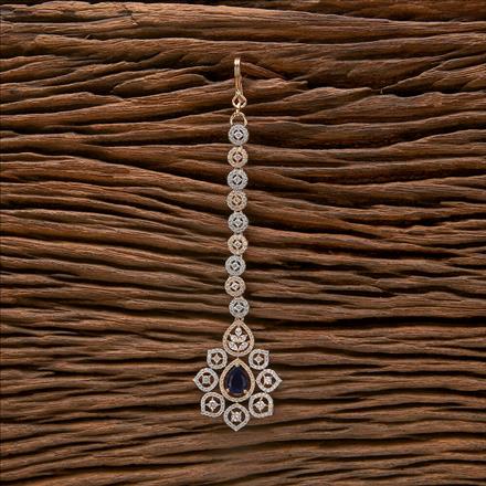 Cubic Zirconia Classic Tikka With 2 Tone Plating