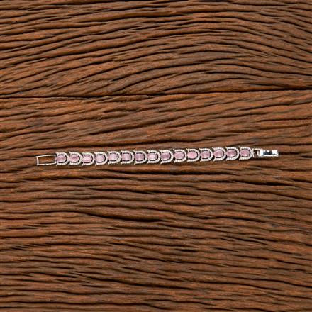 Cubic Zirconia Classic Bracelet With Rhodium Plating