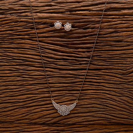 Cubic Zirconia Classic Mangalsutra With 2 Tone Plating