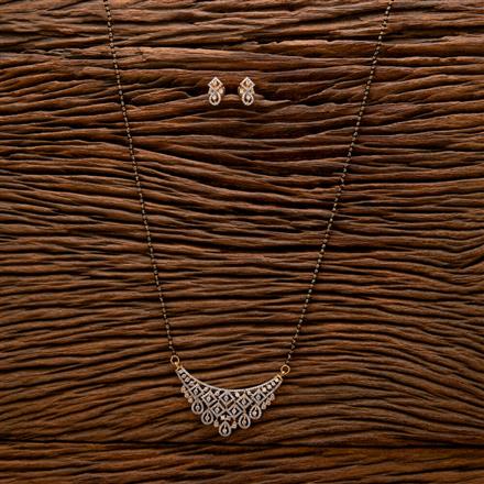 Cubic Zirconia Classic Mangalsutra With 2 Tone Plating