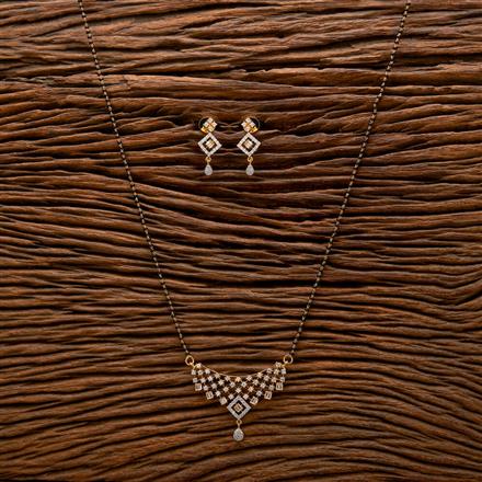 Cubic Zirconia Classic Mangalsutra With 2 Tone Plating