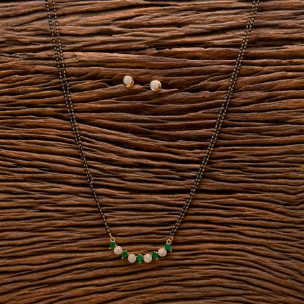 Cubic Zirconia Tanmaniya Mangalsutra With Gold Plating