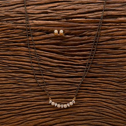 Cubic Zirconia Tanmaniya Mangalsutra With Gold Plating