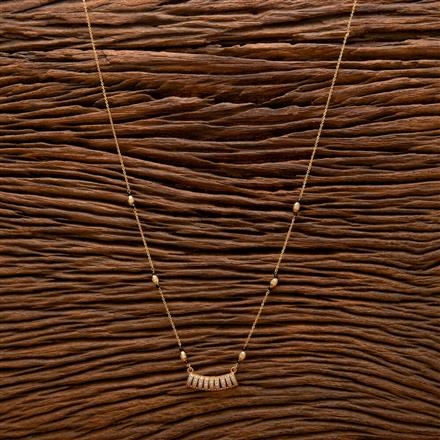 Cubic Zirconia Classic Mangalsutra With Gold Plating