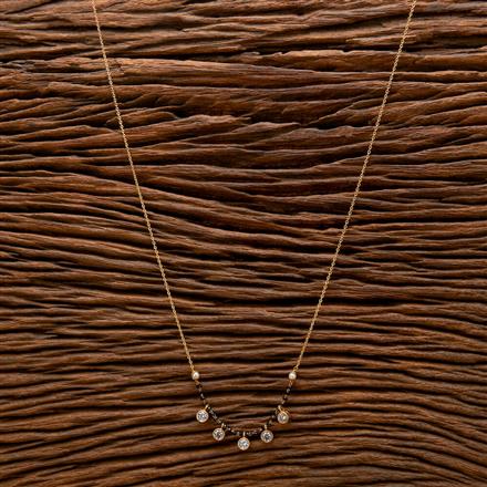 Cubic Zirconia Classic Mangalsutra With Gold Plating