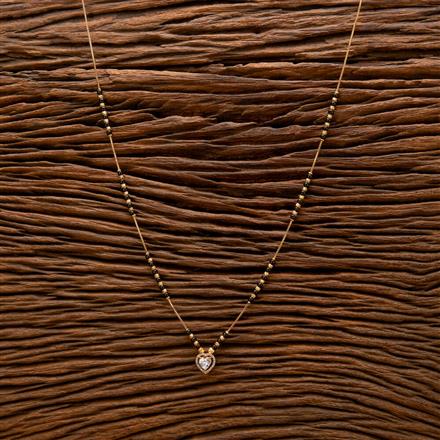 Cubic Zirconia Dokiya Mangalsutra With Gold Plating