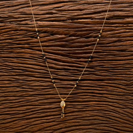 Cubic Zirconia Dokiya Mangalsutra With Gold Plating