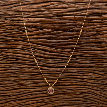 Cubic Zirconia Dokiya Mangalsutra With Gold Plating