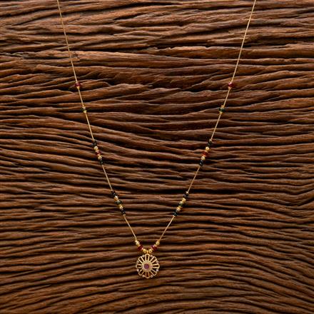 Cubic Zirconia Dokiya Mangalsutra With Gold Plating