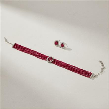 Cubic Zirconia Classic mala necklace With Rhodium Plating