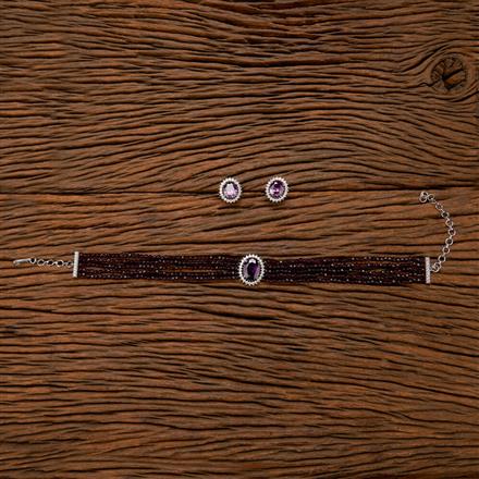 Cubic Zirconia Classic mala necklace With Rhodium Plating