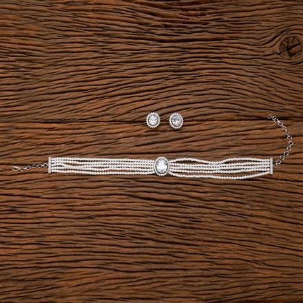 Cubic Zirconia Classic mala necklace With Rhodium Plating