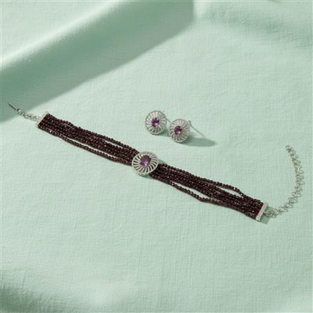 Cubic Zirconia Classic mala necklace With Rhodium Plating