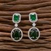 Cubic Zirconia Classic Earring With Rhodium Plating