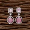 Cubic Zirconia Classic Earring With Rhodium Plating