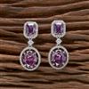 Cubic Zirconia Classic Earring With Rhodium Plating