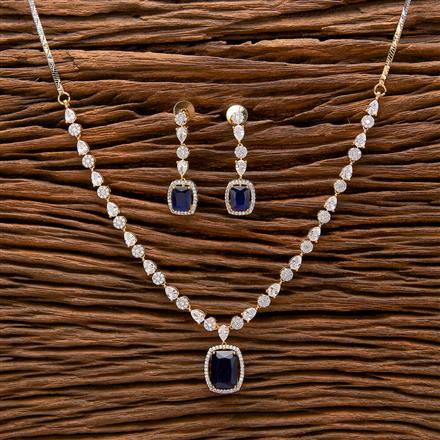 Cubic Zirconia Classic Necklace With 2 Tone Plating