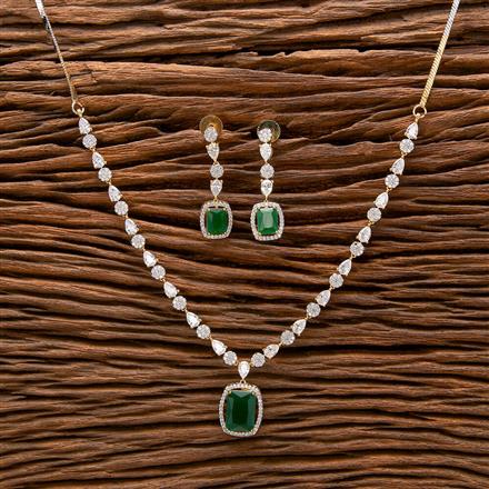 Cubic Zirconia Classic Necklace With 2 Tone Plating