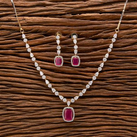 Cubic Zirconia Classic Necklace With 2 Tone Plating