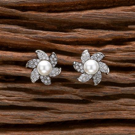 Cubic Zirconia Delicate Tops With 2 Tone Black Rhodium Plating