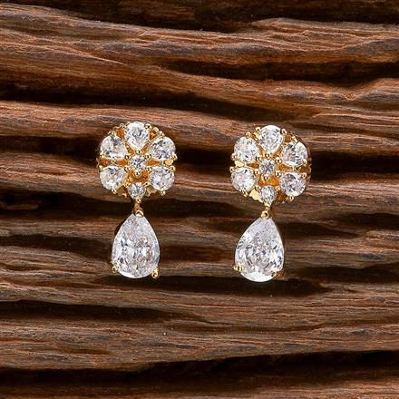 Cubic Zirconia Classic Earring With Gold Plating