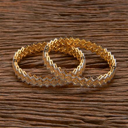 Cubic Zirconia Classic Bangles With 2 Tone Plating