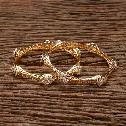 Cubic Zirconia Classic Bangles With 2 Tone Plating
