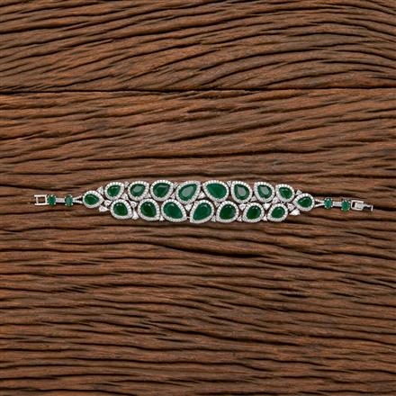 Cubic Zirconia Classic Bracelet With Rhodium Plating