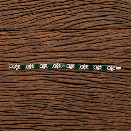 Cubic Zirconia Classic Bracelet With Rhodium Plating