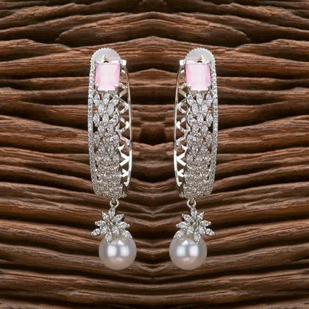 Cubic Zirconia Classic Bali With Rhodium Plating