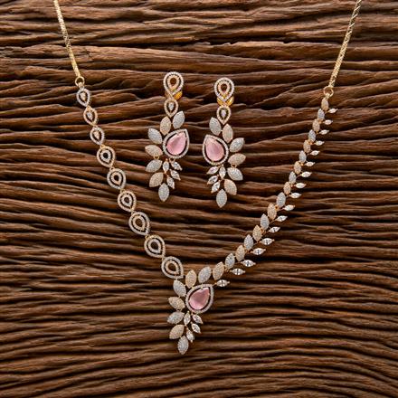 Cubic Zirconia Classic Necklace With 2 Tone Plating