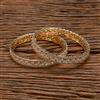 Cubic Zirconia Classic Bangles With 2 Tone Plating