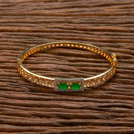 Cubic Zirconia Delicate Kada With 2 Tone Plating