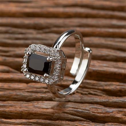 Cz Delicate Ring With Rhodium Plating