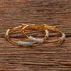 Cubic Zirconia Classic Bangles With 2 Tone Plating