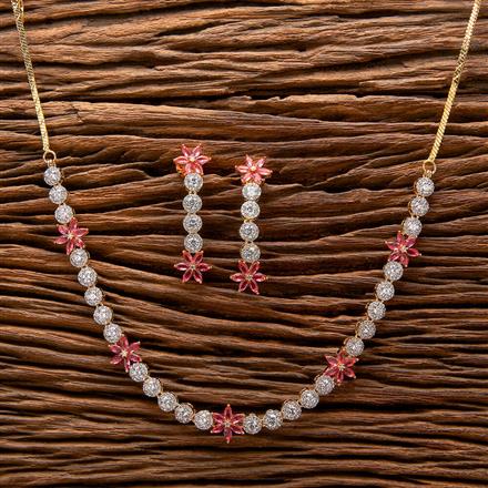 Cubic Zirconia Classic Necklace With 2 Tone Plating