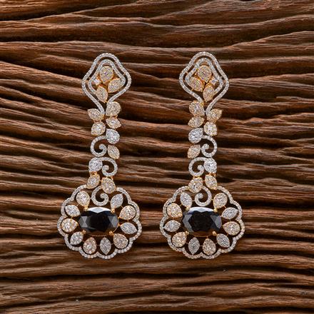 Cz Classic Earring With 2 Tone Plating