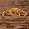 Cz Classic Bangles With 2 Tone Plating
