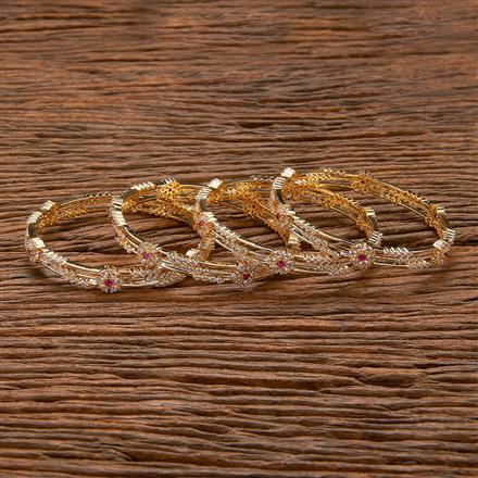 Cz Classic Bangles With Gold Plating