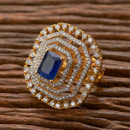 Cz Classic Ring With 2 Tone Plating