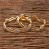 Cz Classic Bangles With 2 Tone Plating