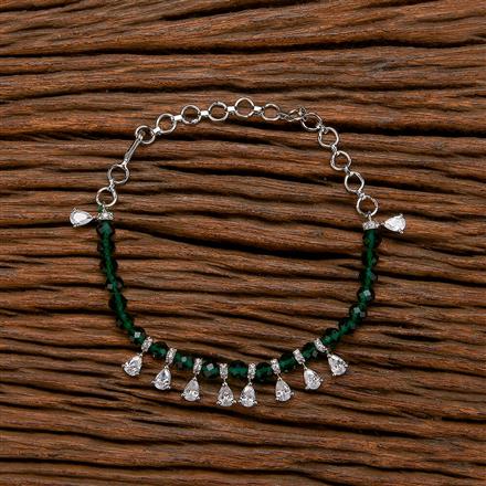 Cz Classic Bracelet With Rhodium Plating